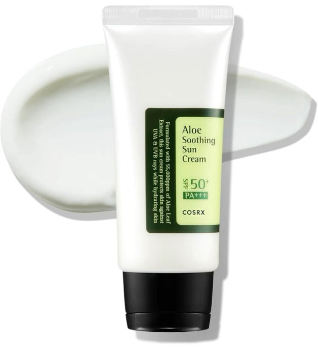 COSRX Aloe Soothing Sun Cream SPF50+ PA+++ Lebanon Korean hydrating soothing sunscreen aloe skincare