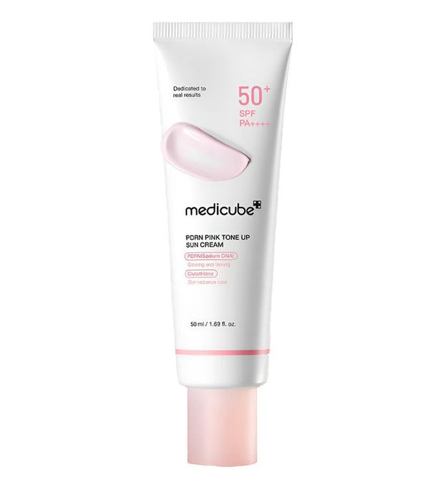 MEDICUBE PDRN Pink Tone Up Sun Cream SPF 50+ PA++++ Lebanon Korean tone up glow sunscreen skincare