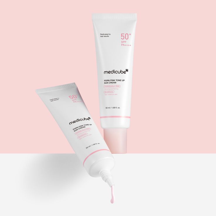 MEDICUBE PDRN Pink Tone Up Sun Cream SPF 50+ PA++++ Lebanon Korean tone up glow sunscreen skincare