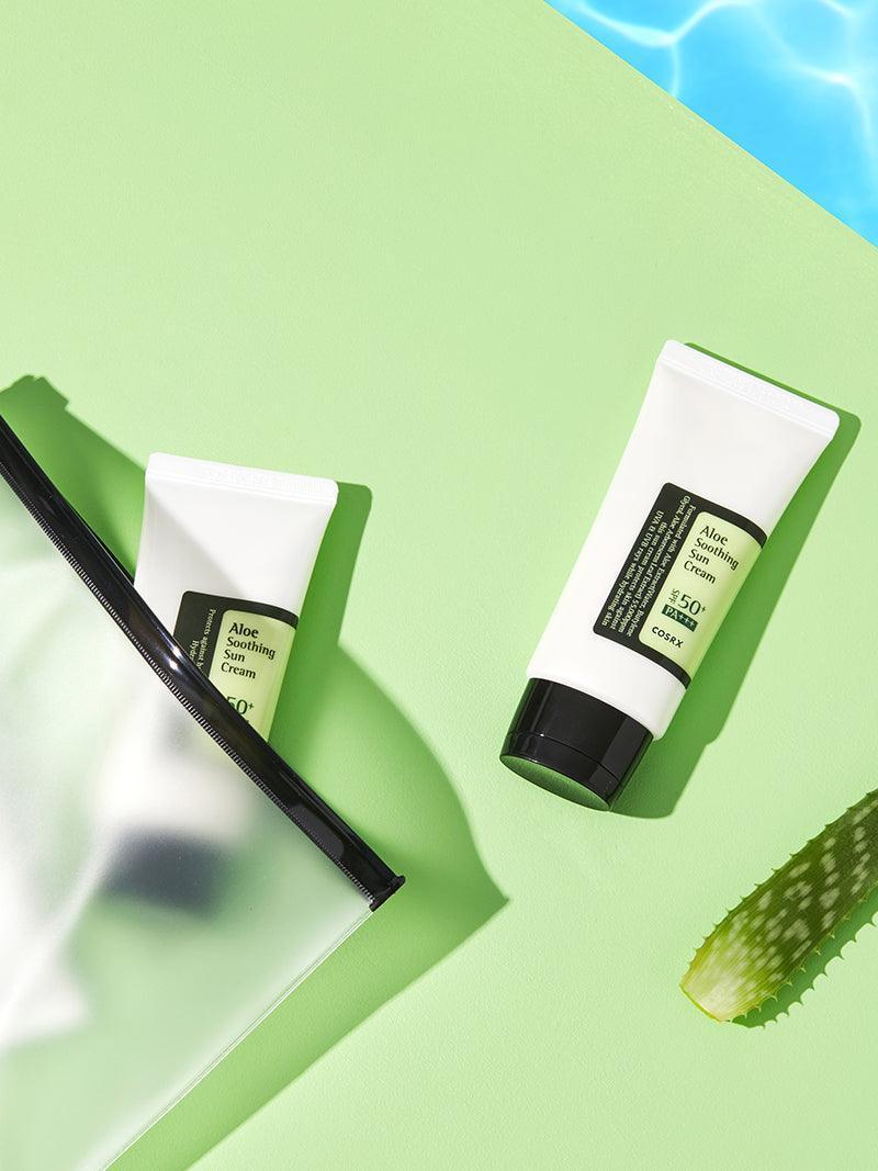 COSRX Aloe Soothing Sun Cream SPF50+ PA+++ Lebanon Korean hydrating soothing sunscreen aloe skincare