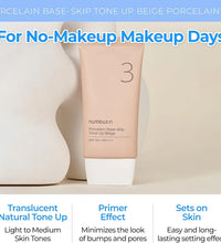 NUMBUZIN Porcelain Base Skip Tone Up Beige Korean tone-up base in lebanon