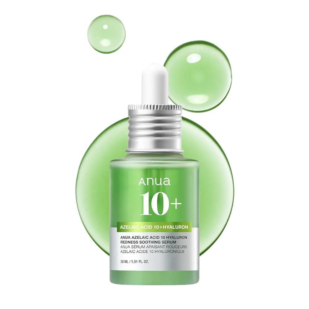 ANUA Azelaic Acid 10% Hyaluron Redness Soothing Serum Lebanon Korean anti redness acne soothing serum skincare