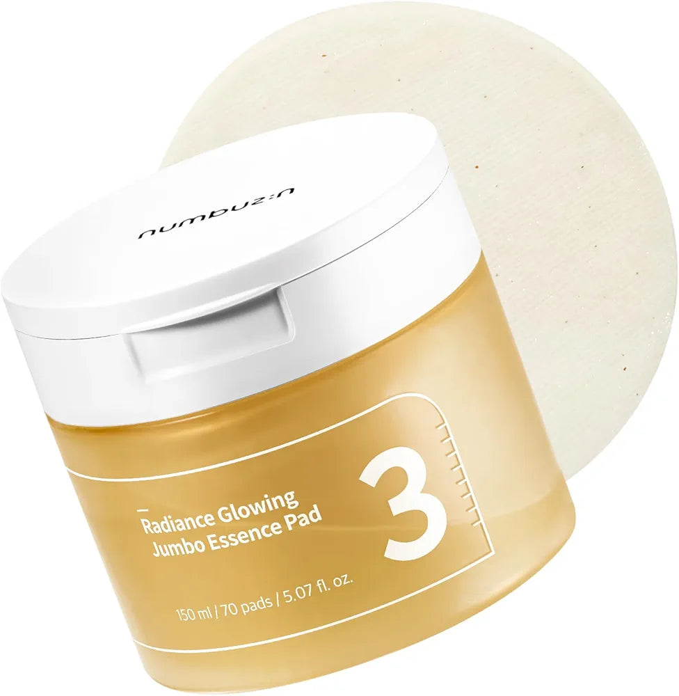 NUMBUZIN No.3 Radiance Glowing Jumbo Essence Pad Korean essence toner pads in lebanon