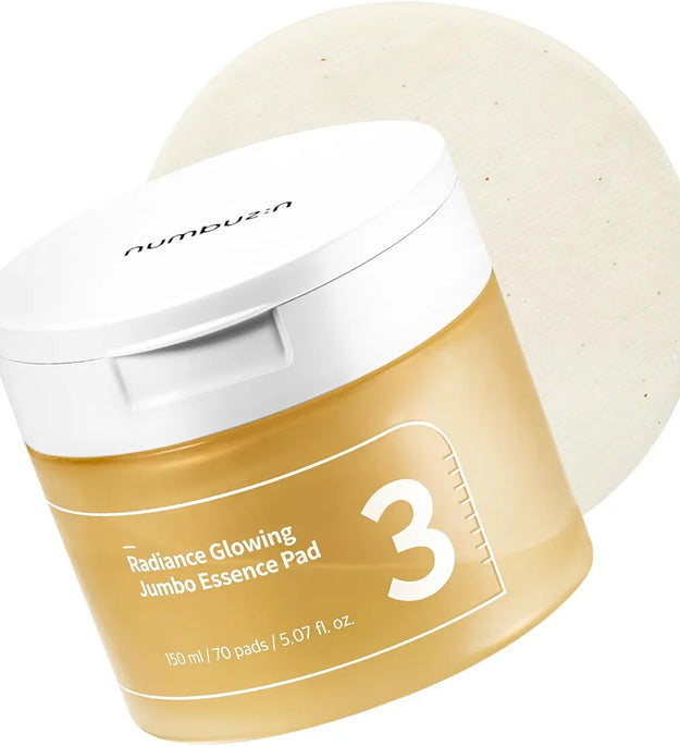 NUMBUZIN No.3 Radiance Glowing Jumbo Essence Pad Korean essence toner pads in lebanon