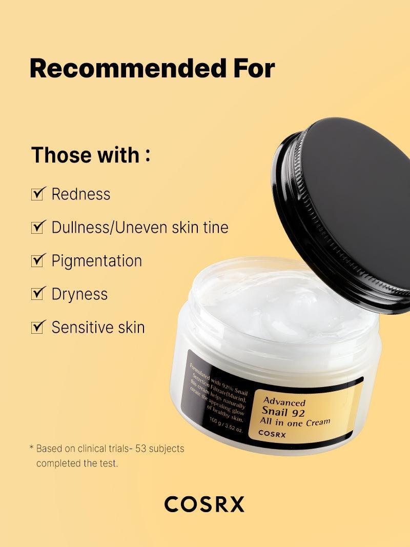 COSRX Advanced Snail 92 All in One Cream Lebanon Korean snail mucin repair hydrating moisturizer skincare