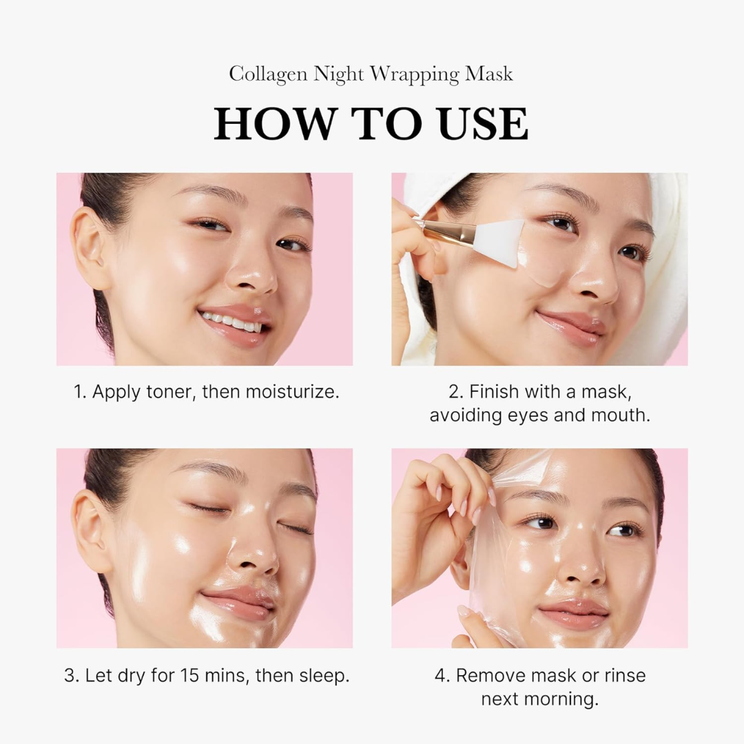 MEDICUBE Collagen Night Wrapping Mask Lebanon Korean overnight firming sleeping mask collagen skincare glow