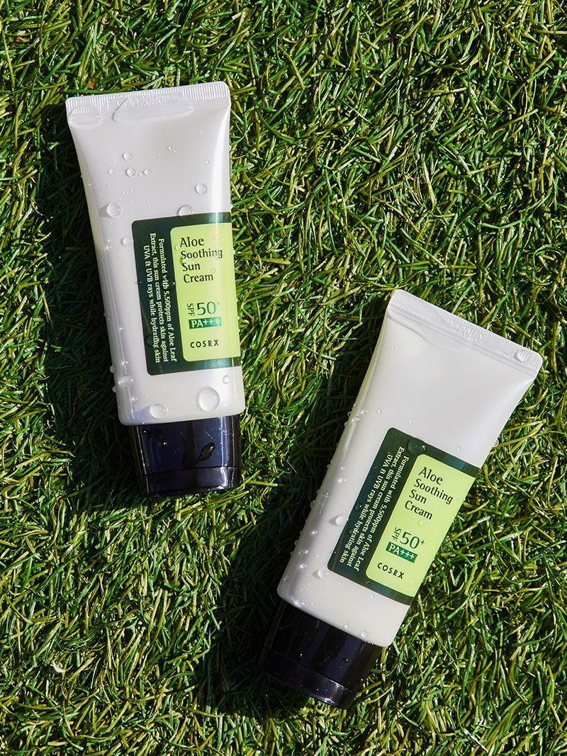 COSRX Aloe Soothing Sun Cream SPF50+ PA+++ Lebanon Korean hydrating soothing sunscreen aloe skincare