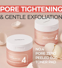 NUMBUZIN No.4 Pore Zero Peeled Egg Toner Pad Korean exfoliating toner pads in lebanon