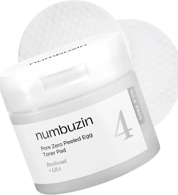 NUMBUZIN No.4 Pore Zero Peeled Egg Toner Pad Korean exfoliating toner pads in lebanon