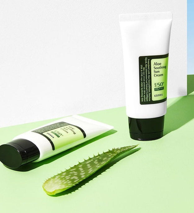 COSRX Aloe Soothing Sun Cream SPF50+ PA+++ Lebanon Korean hydrating soothing sunscreen aloe skincare