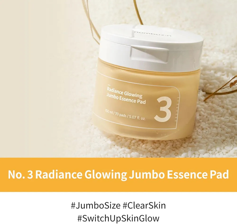 NUMBUZIN No.3 Radiance Glowing Jumbo Essence Pad Korean essence toner pads in lebanon