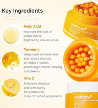 MEDICUBE Kojic Acid Turmeric Vita Capsule Cream Korean brightening cream for dark spots and uneven skin tone in Lebanon.