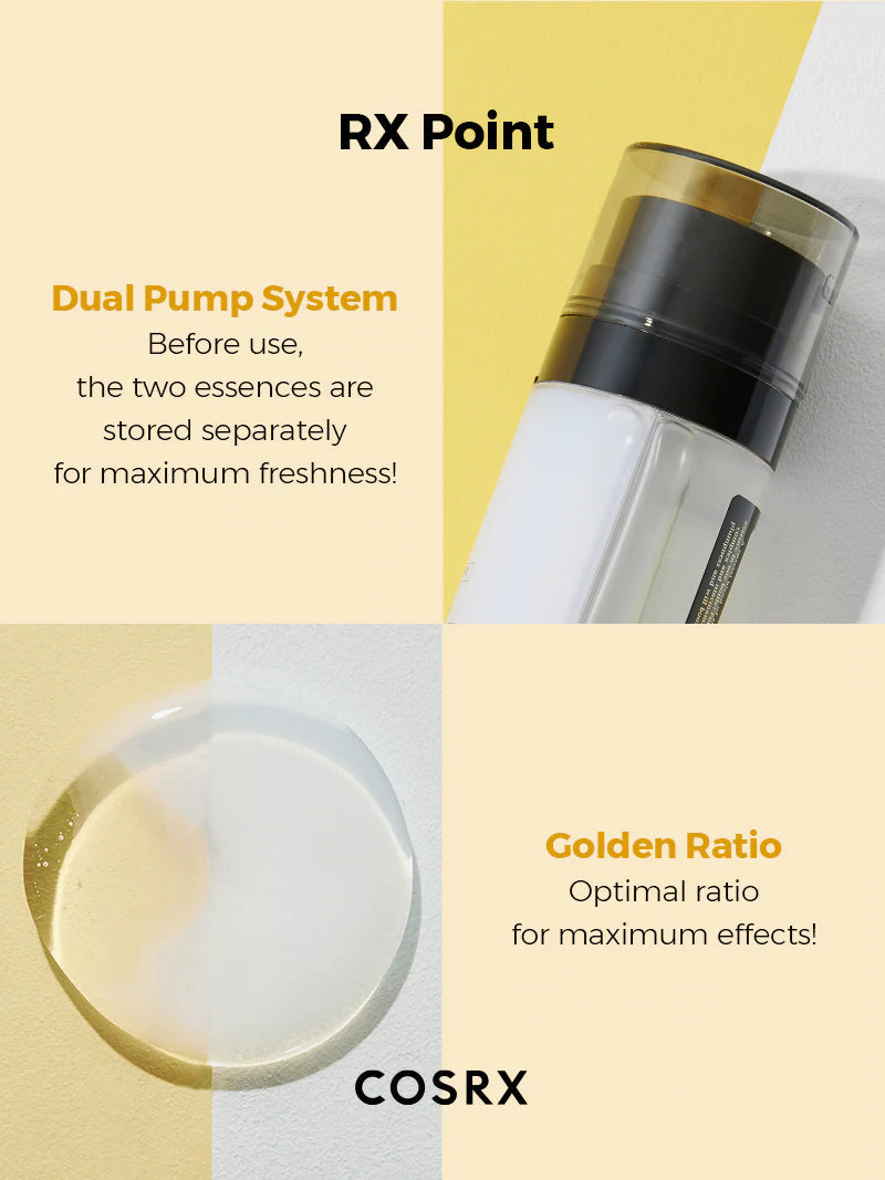 COSRX Advanced Snail Radiance Dual Essence Lebanon Korean hydrating repairing skincare essence glow