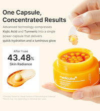 MEDICUBE Kojic Acid Turmeric Vita Capsule Cream Korean brightening cream for dark spots and uneven skin tone in Lebanon.