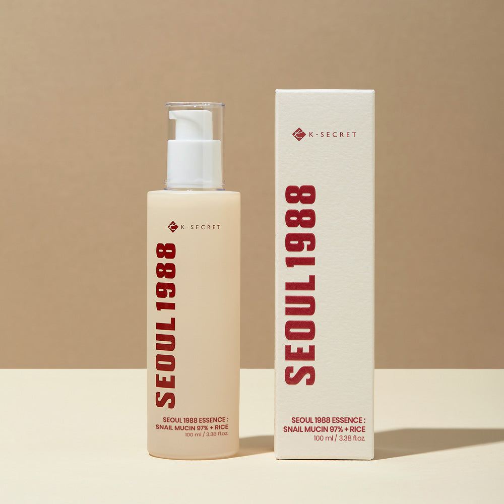 SEOUL 1988 Essence Snail Mucin 97% Rice Lebanon Korean hydrating repairing skincare essence