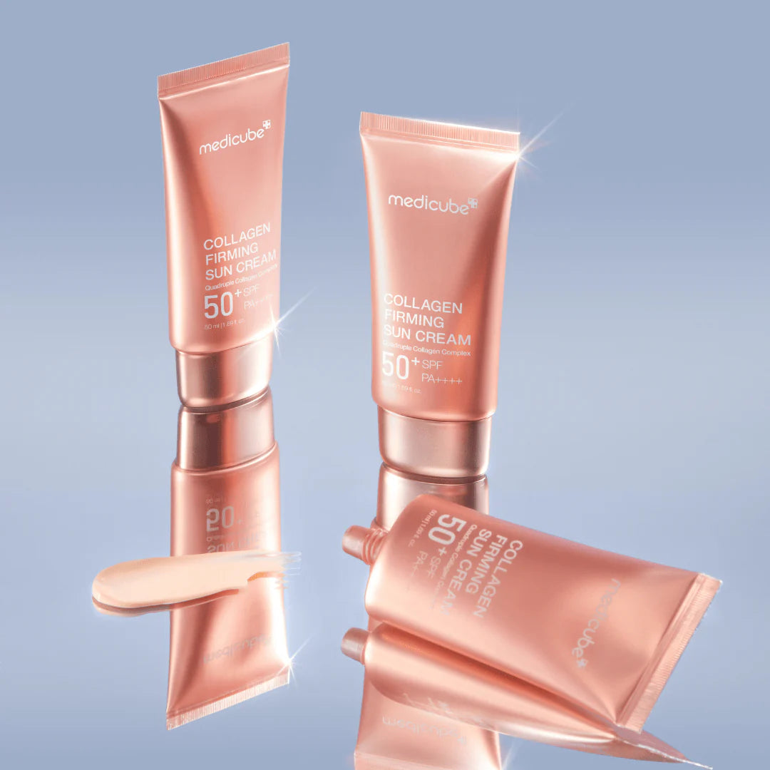 Medicube Collagen Firming Sun Cream SPF50+ in Lebanon – lightweight SPF for firm, hydrated glow and strong sun protection