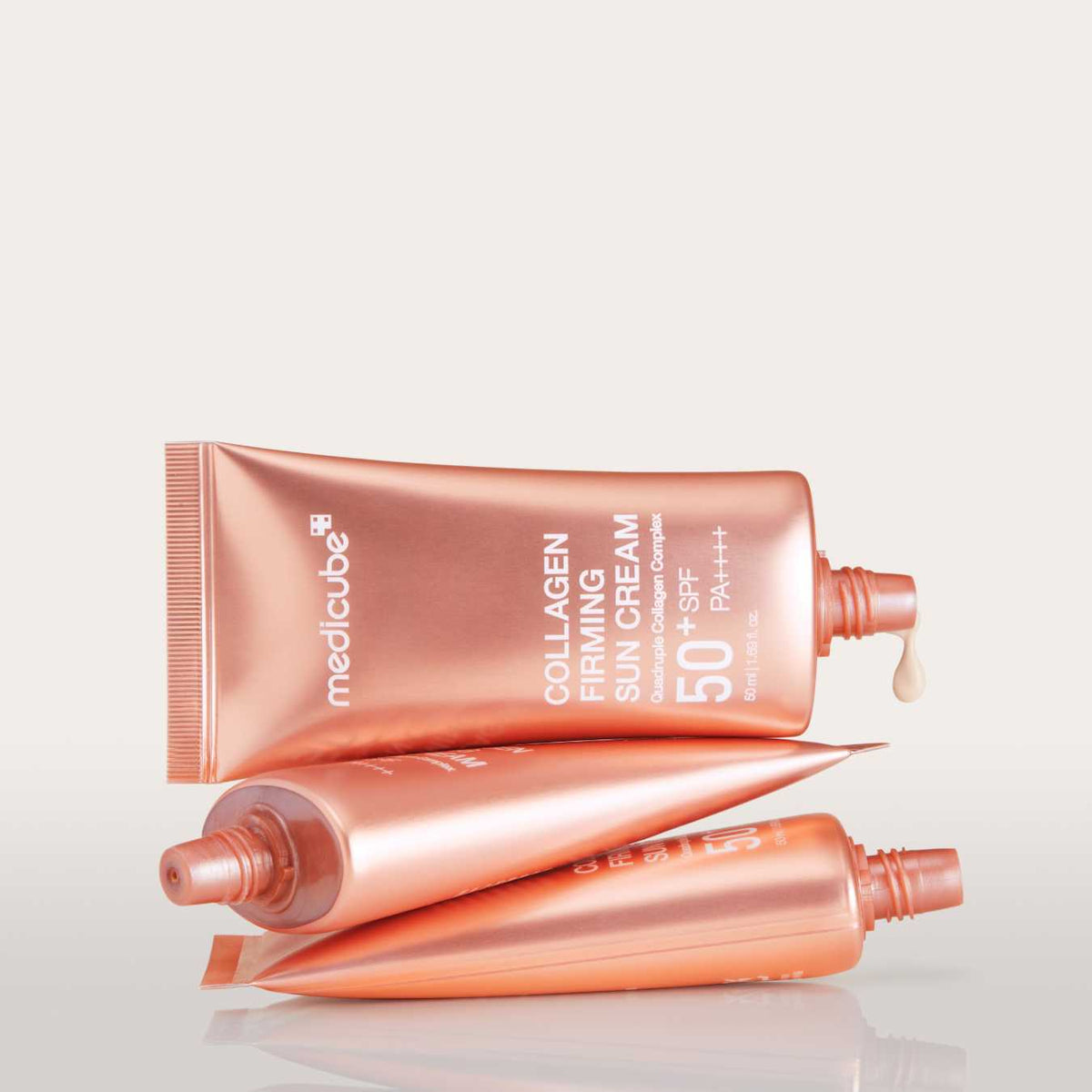 Medicube Collagen Firming Sun Cream SPF50+ in Lebanon – lightweight SPF for firm, hydrated glow and strong sun protection