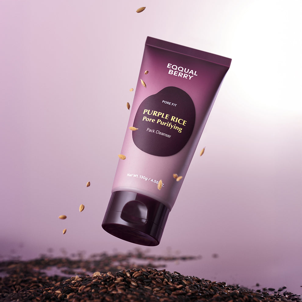 EQQUALBERRY Purple Rice Pore Purifying Pack Cleanser Lebanon Korean pore cleansing skincare face wash