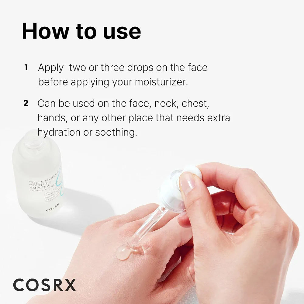 COSRX Triple Hyaluronic Moisture Ampoule for deep hydration – Korean skincare Lebanon