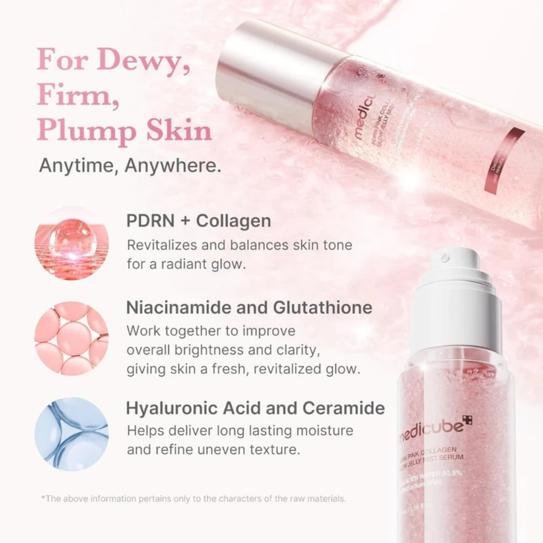 medicube pdrn pink collagen glow jelly mist serum lebanon