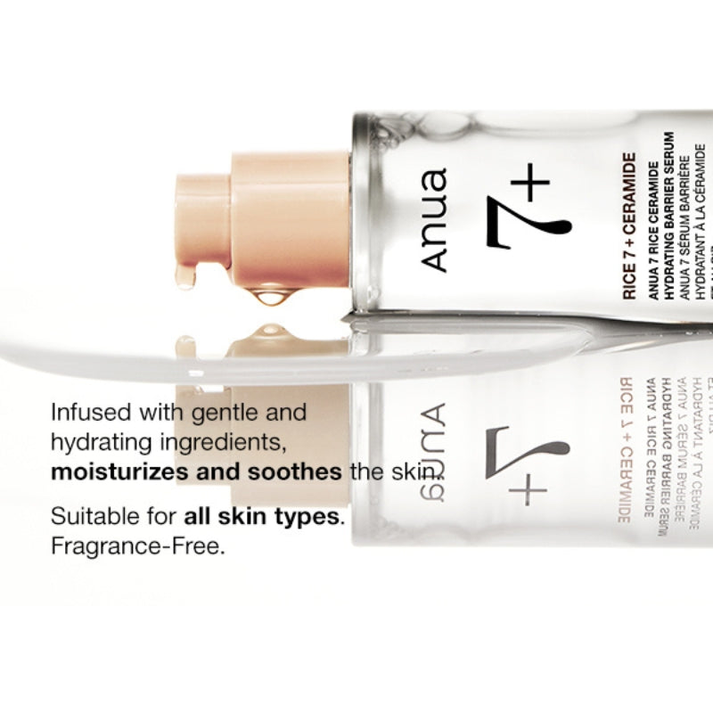 ANUA Rice Ceramide 7 Hydrating Barrier Serum Lebanon Korean hydrating skincare serum barrier repair