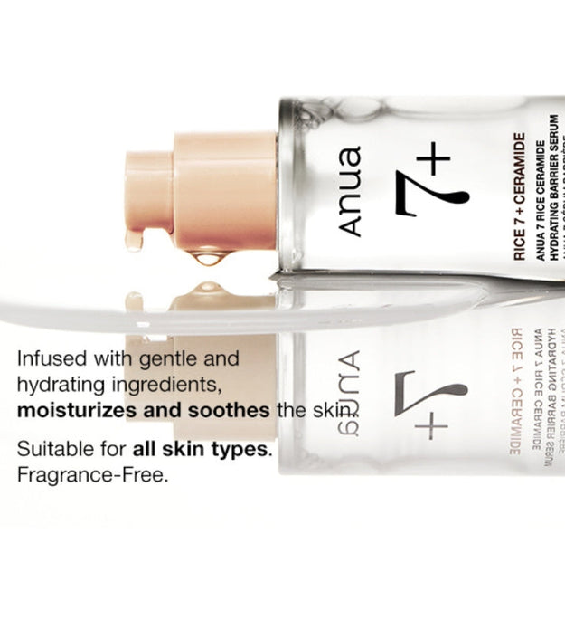 ANUA Rice Ceramide 7 Hydrating Barrier Serum Lebanon Korean hydrating skincare serum barrier repair