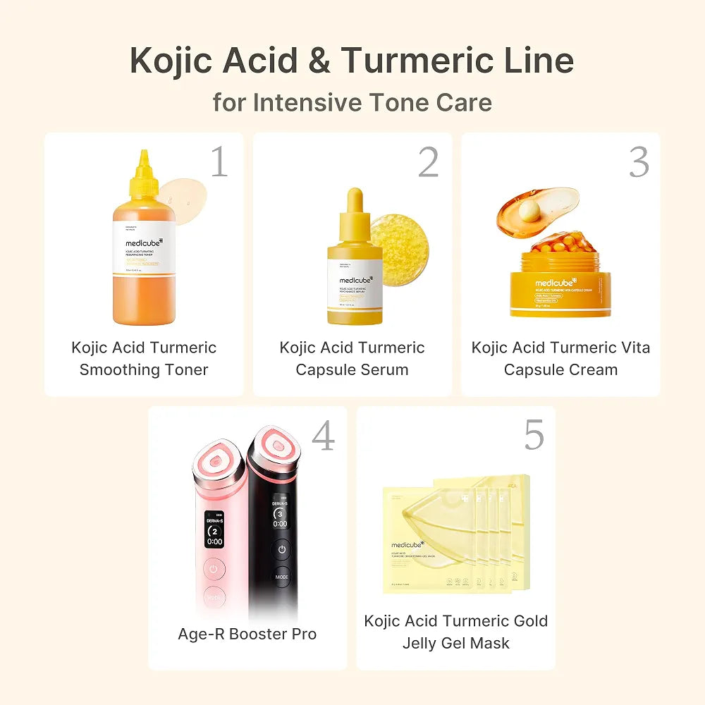MEDICUBE Kojic Acid Turmeric Vita Capsule Cream Korean brightening cream for dark spots and uneven skin tone in Lebanon.