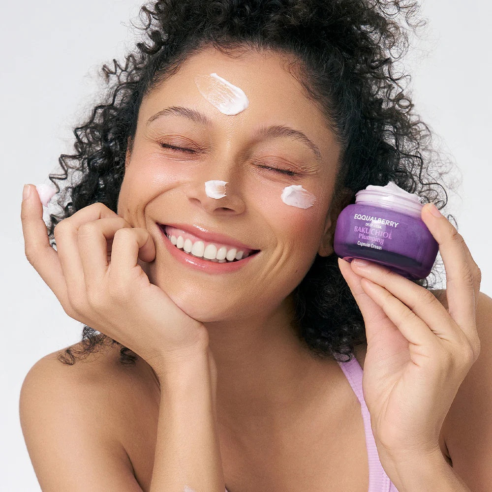 EQQUALBERRY Bakuchiol Plumping Capsule Cream Lebanon Korean anti aging moisturizer plumping skincare
