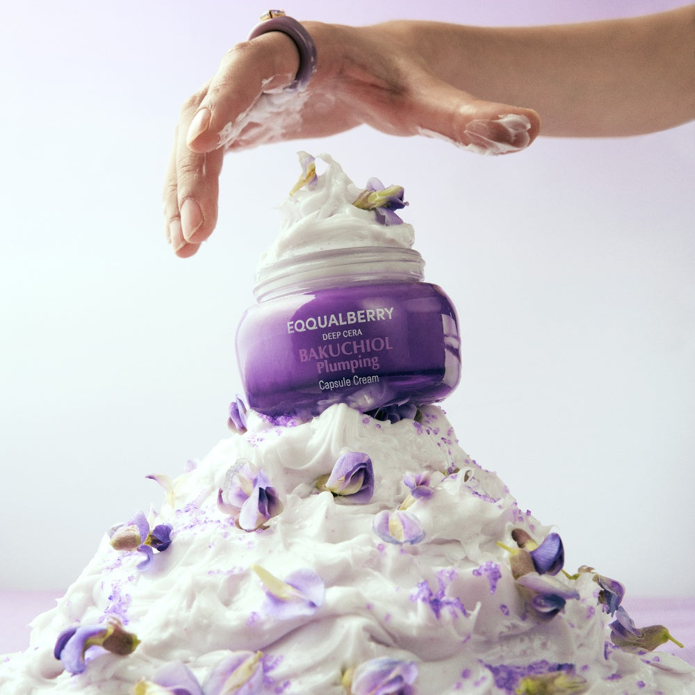 EQQUALBERRY Bakuchiol Plumping Capsule Cream Lebanon Korean anti aging moisturizer plumping skincare