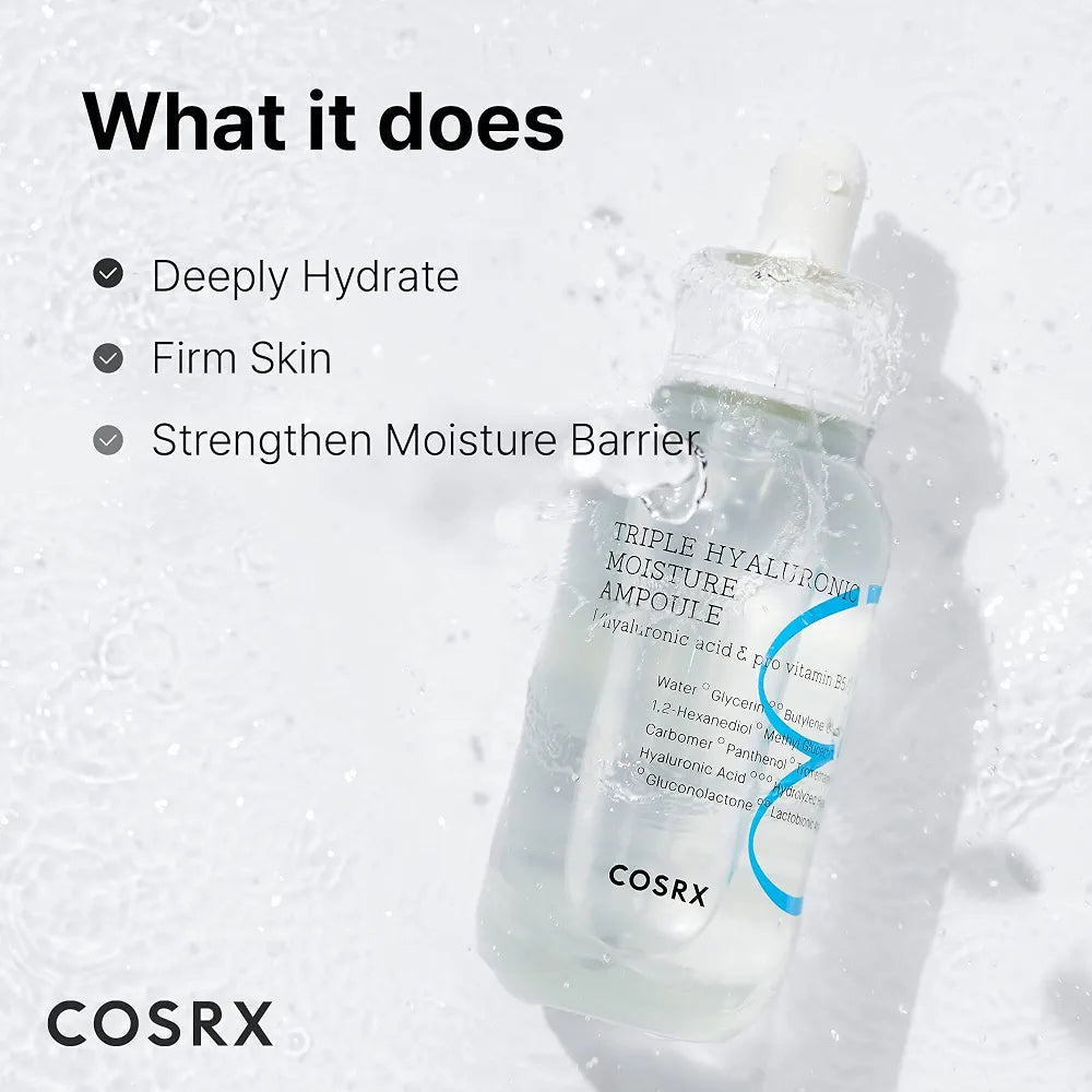 COSRX Triple Hyaluronic Moisture Ampoule for deep hydration – Korean skincare Lebanon
