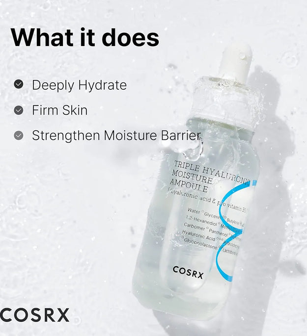 COSRX Triple Hyaluronic Moisture Ampoule for deep hydration – Korean skincare Lebanon