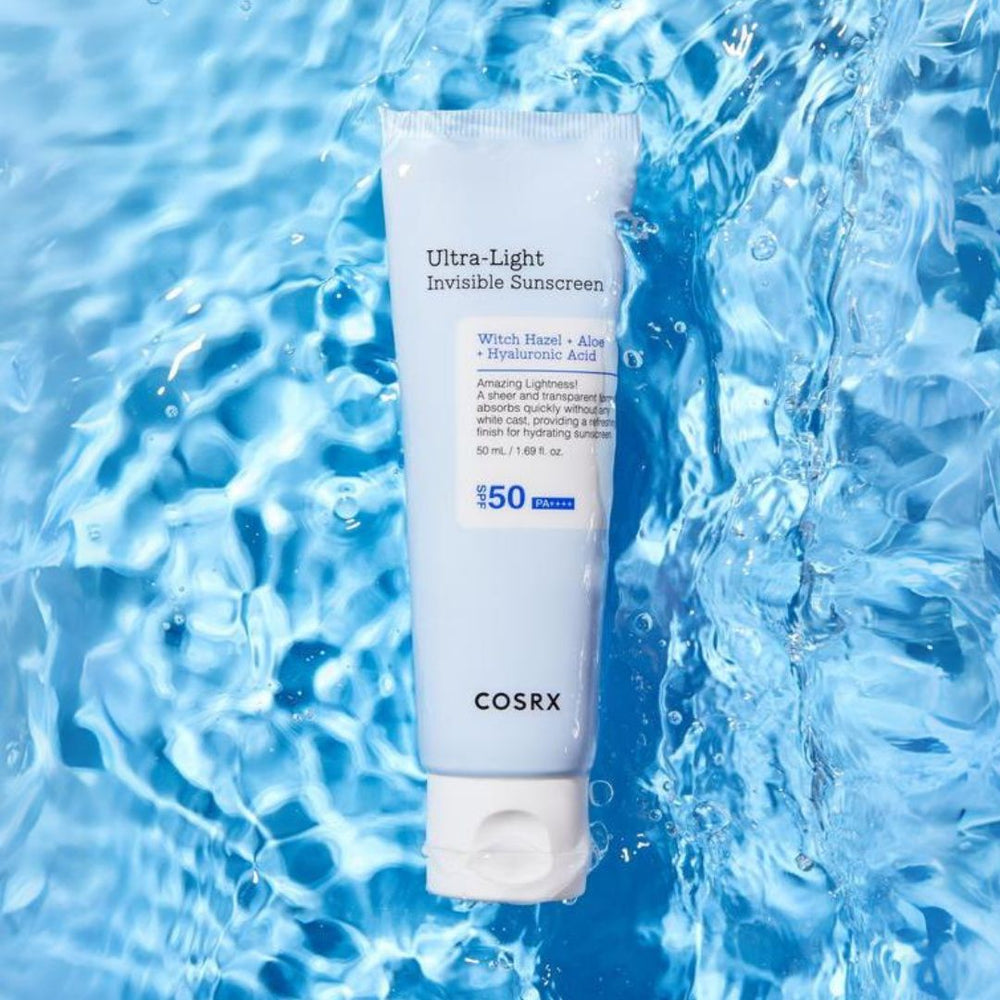 COSRX Ultra Light Invisible Sunscreen Lebanon Korean SPF lightweight sunscreen invisible finish skincare