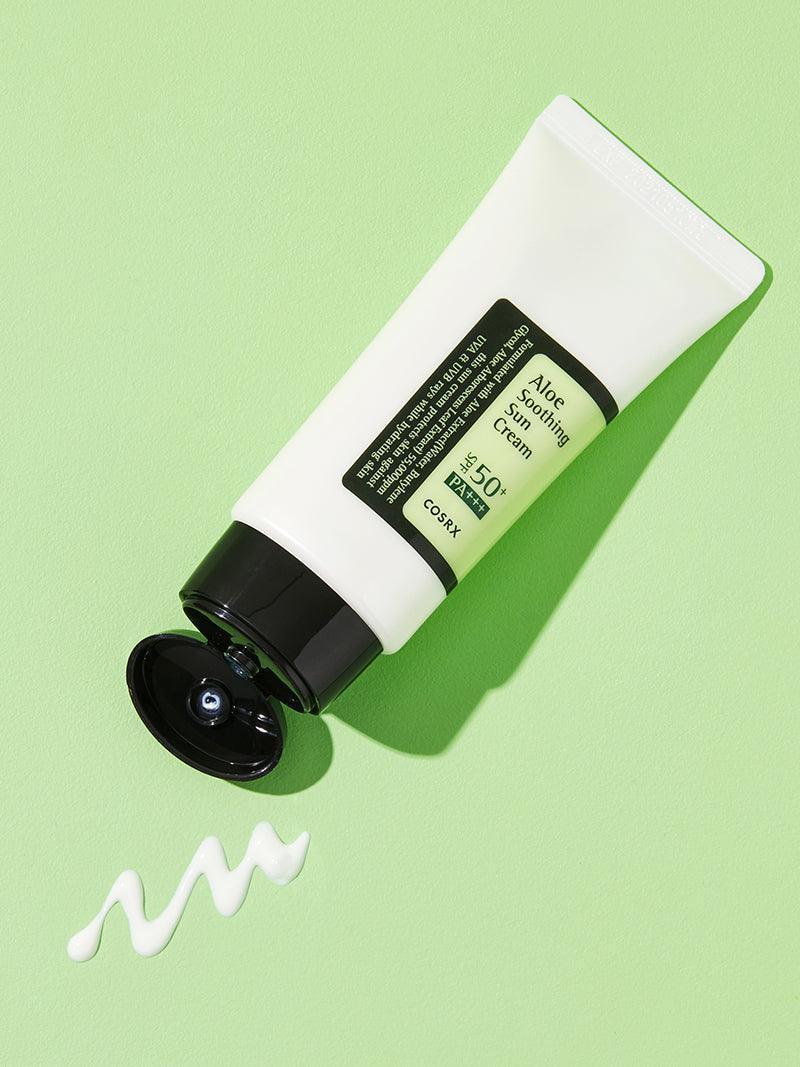 COSRX Aloe Soothing Sun Cream SPF50+ PA+++ Lebanon Korean hydrating soothing sunscreen aloe skincare