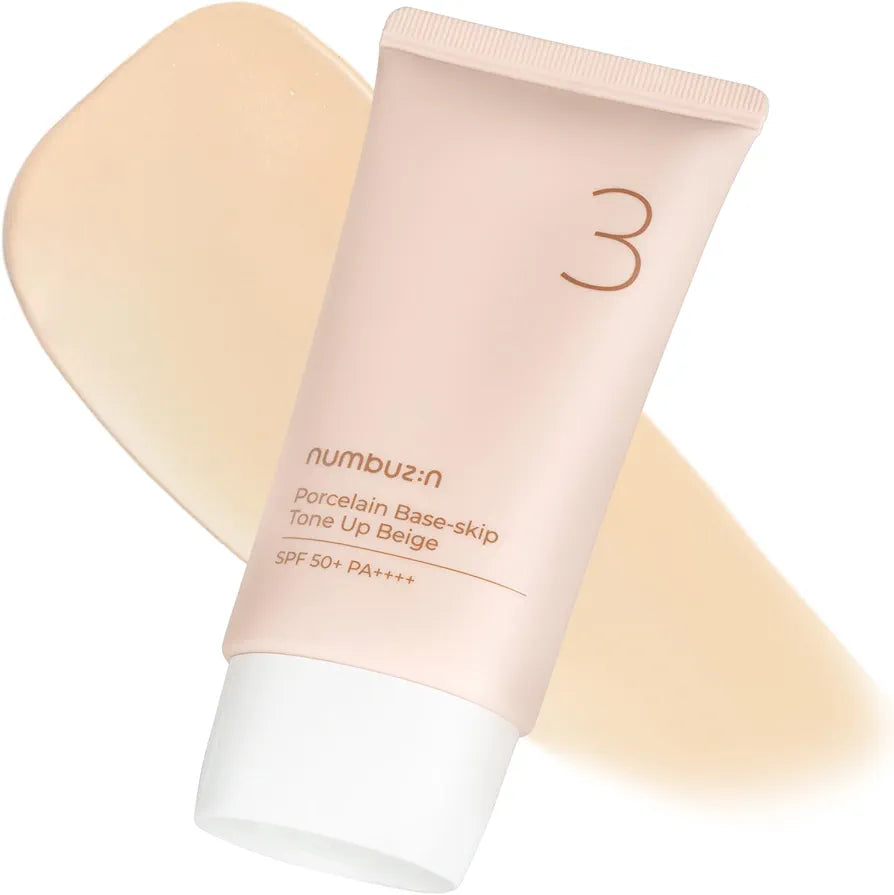 NUMBUZIN Porcelain Base Skip Tone Up Beige Korean tone-up base in lebanon