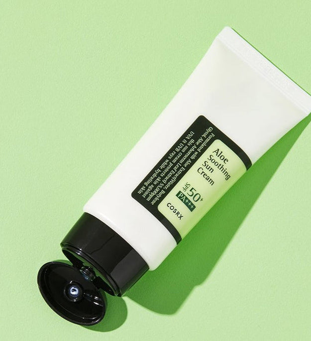 COSRX Aloe Soothing Sun Cream SPF50+ PA+++ Lebanon Korean hydrating soothing sunscreen aloe skincare
