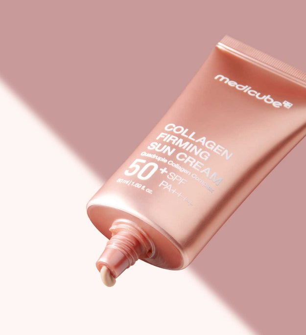Medicube Collagen Firming Sun Cream SPF50+ in Lebanon – lightweight SPF for firm, hydrated glow and strong sun protection