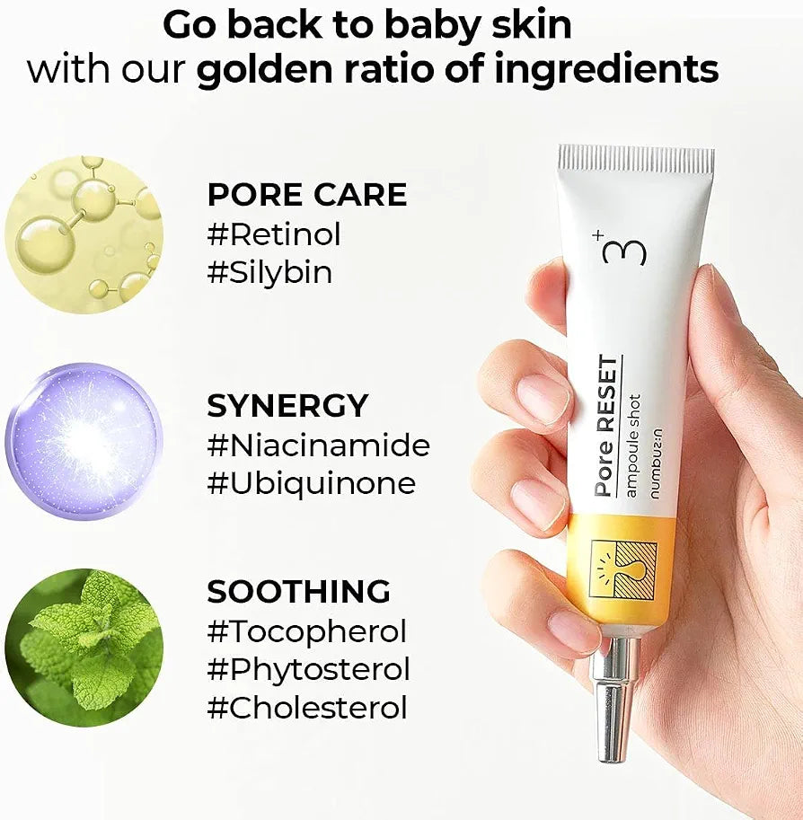 NUMBUZIN No.3 Pore Reset Ampoule Shot Korean pore-minimizing serum in lebanon