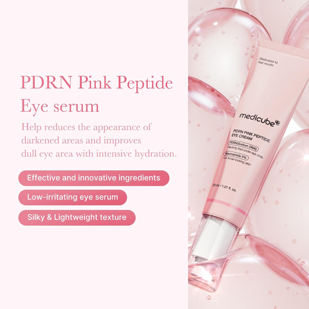 MEDICUBE PDRN Pink Peptide Eye Cream Lebanon Korean anti aging skincare eye cream dark circles