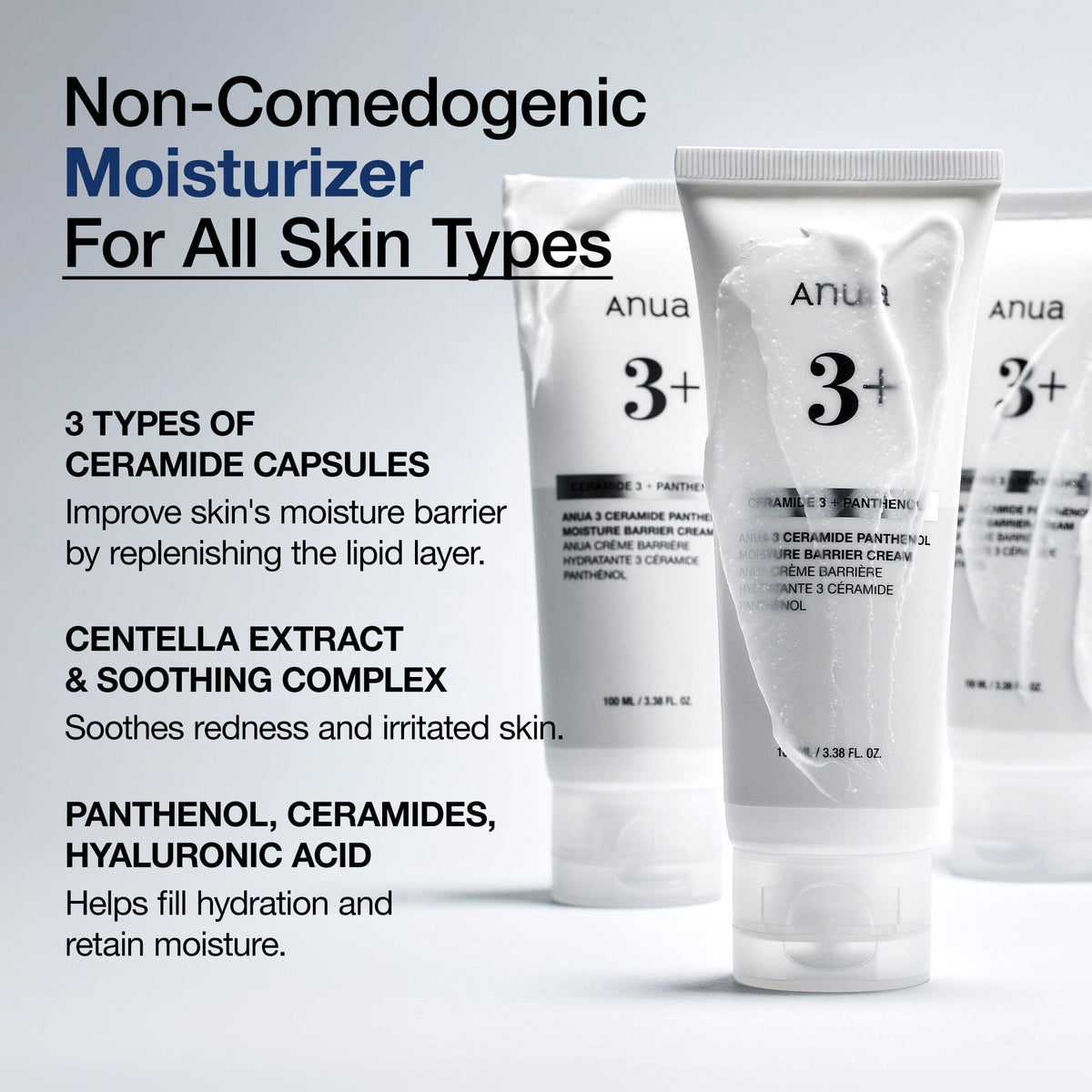 ANUA 3+ Ceramide Panthenol Moisture Barrier Cream Lebanon Korean skincare moisturizer barrier repair