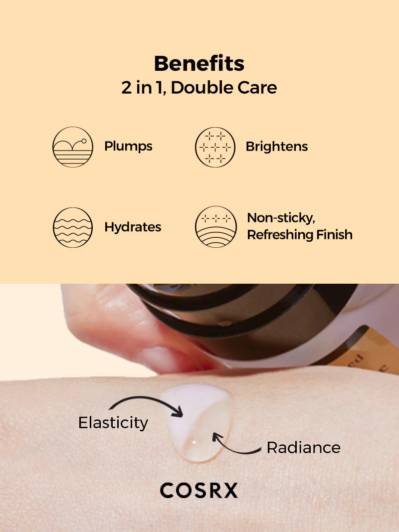 COSRX Advanced Snail Radiance Dual Essence Lebanon Korean hydrating repairing skincare essence glow