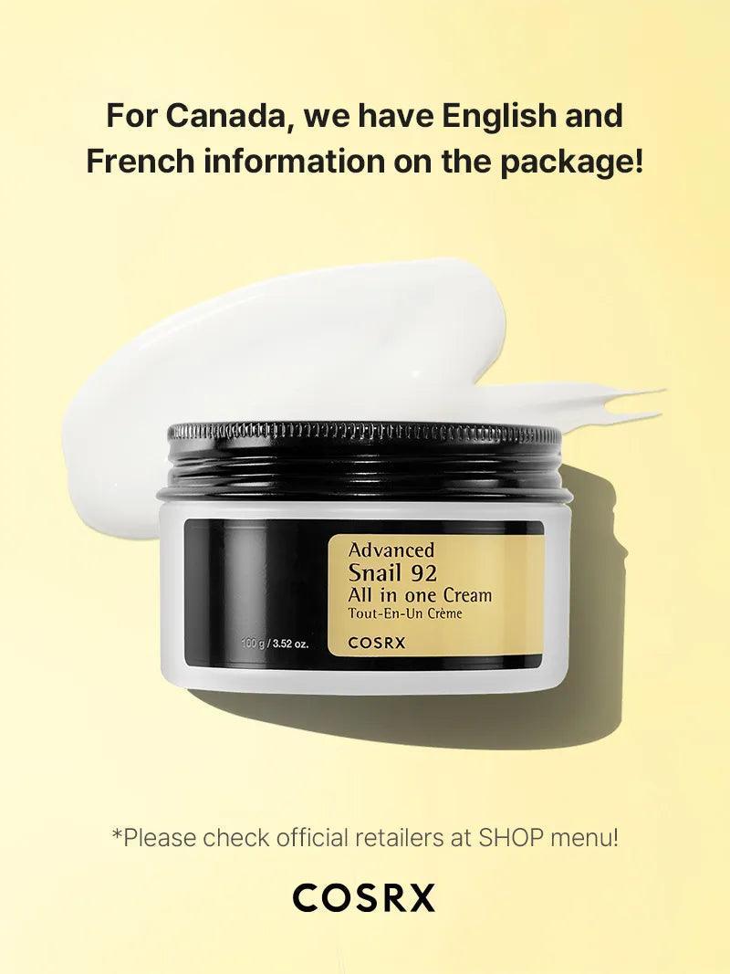 COSRX Advanced Snail 92 All in One Cream Lebanon Korean snail mucin repair hydrating moisturizer skincare